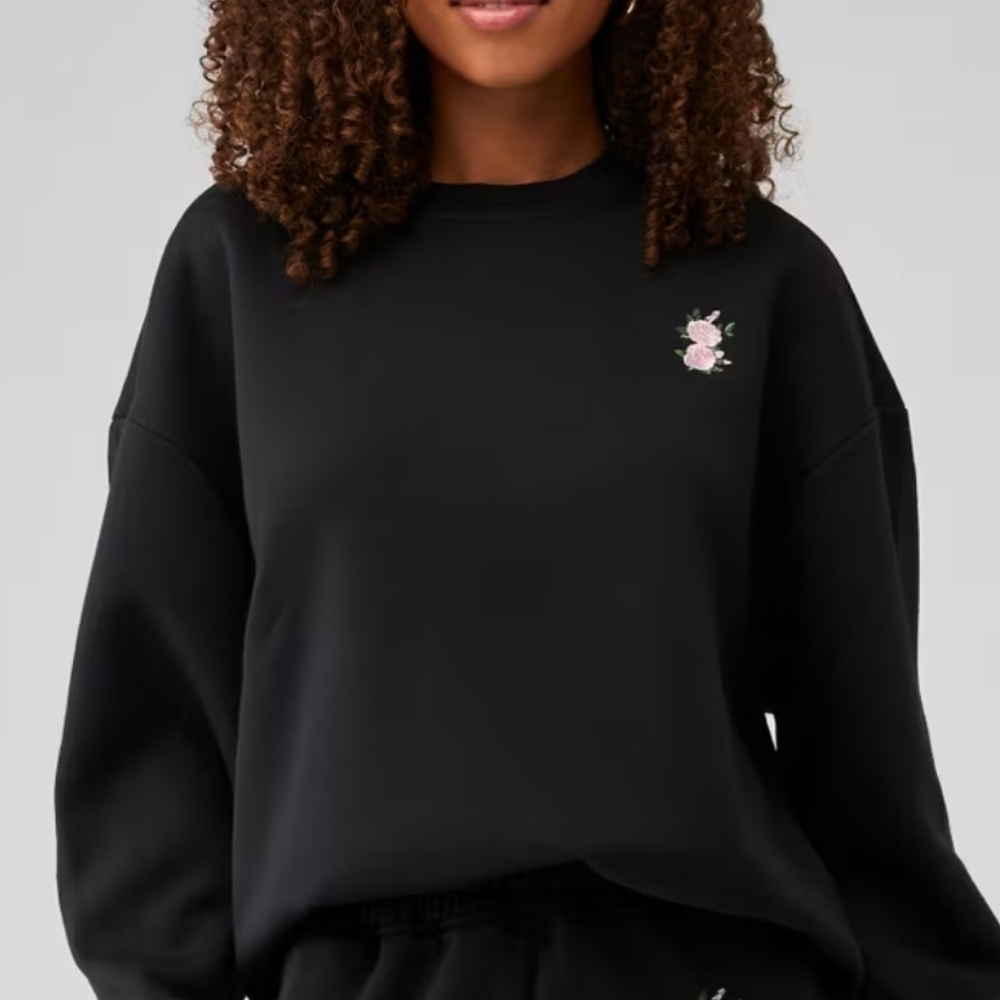 NWT new For Love & Lemons Julie Sweatshirt black small